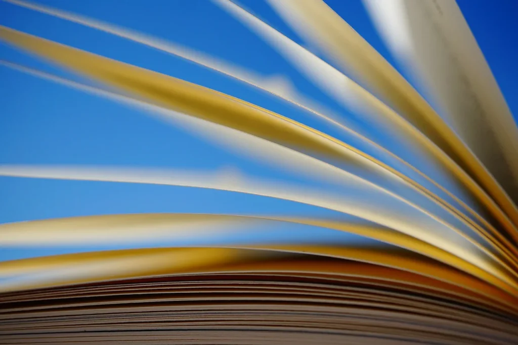 Hojas de un libro abierto